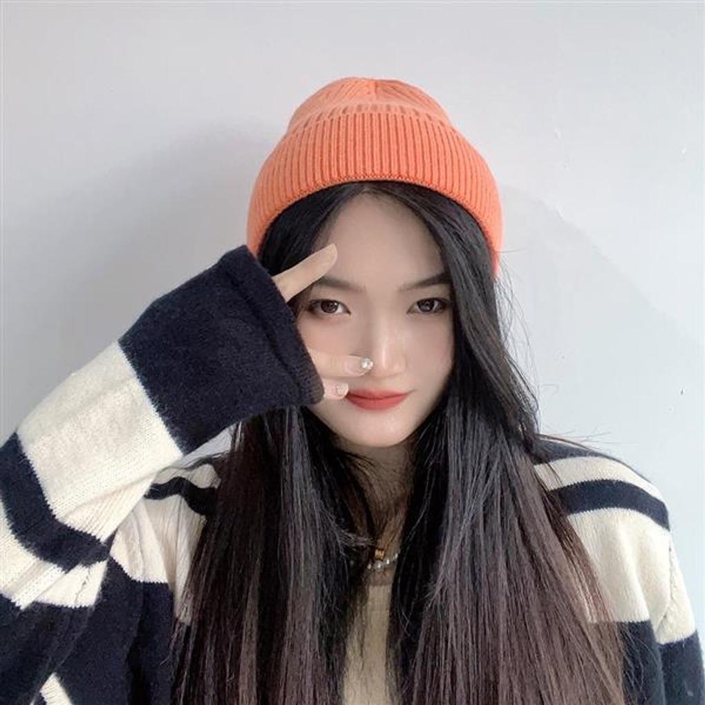 Colorpop Knit Beanie (Orange)
