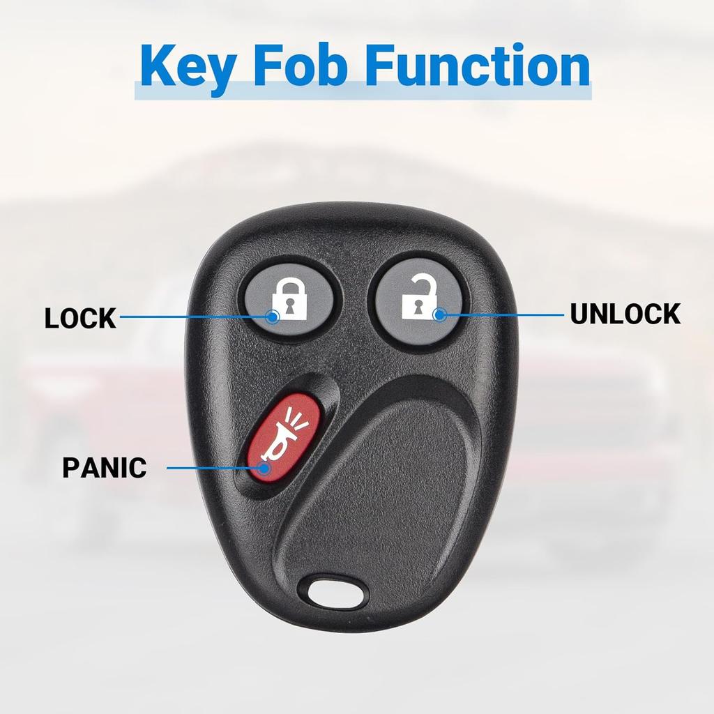 Keyless Entry Car Key Fob Replacement for 2003-2007 Chevy Chevrolet Silverado Tahoe Avalanche Equinox SSR Suburban/GMC Sierra Yukon/Cadillac