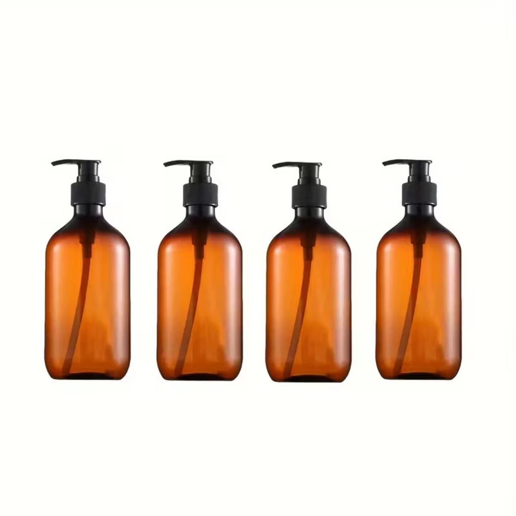 500ml Refillable Shampoo Bottle Plastic Empty Pump Soap Dispenser for Liquid Kitchen Soap Bottle Hotel Bathroom Accessories
