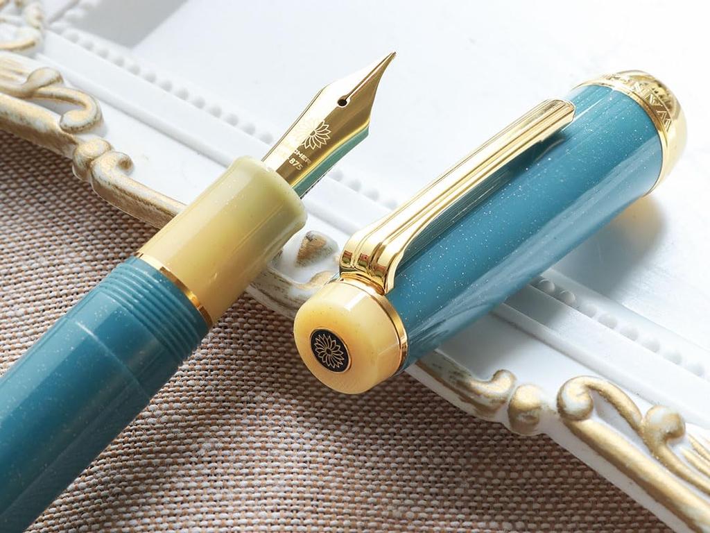WANCHER Otsukimi Fountain 21K Gold Nib Extra Pen, (EF Fine)