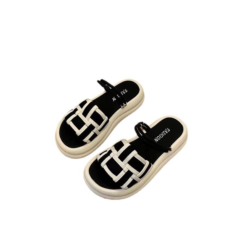 Thick-soled Sandals Summer Shoes Fairy-like Style Versatile Flip-flops