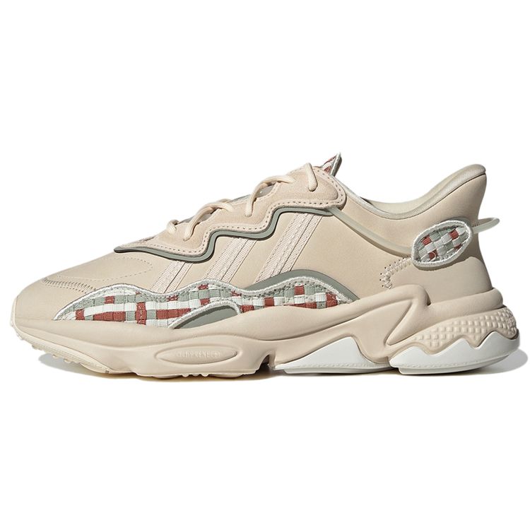 Adidas Originals Ozweego Fabric Leather Comfortable Sports Durable Low-Top Lifestyle Shoes Unisex Shoes Beige GY9018