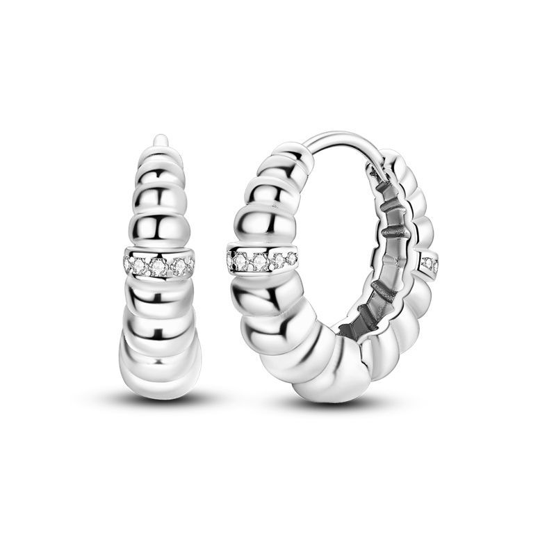 Orstarry 925 Silver Beetle Daisy Insect Flower Earrings Silver Hoop Earrings For Women Jewelry Original Party Gifts