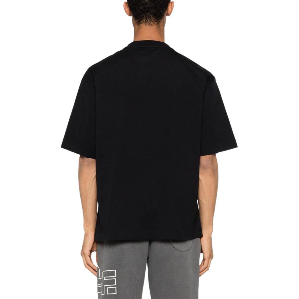 Off-White Letter Logo Printed Short Sleeve T-Shirt Men Tops Black OMAA120F24JER00M1001