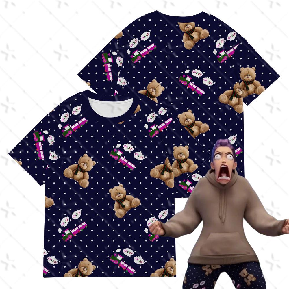 Demon Hunter Girl Group K-POP Trend 2025 Short-Sleeve T-Shirt, Cartoon Anime Style Pajamas