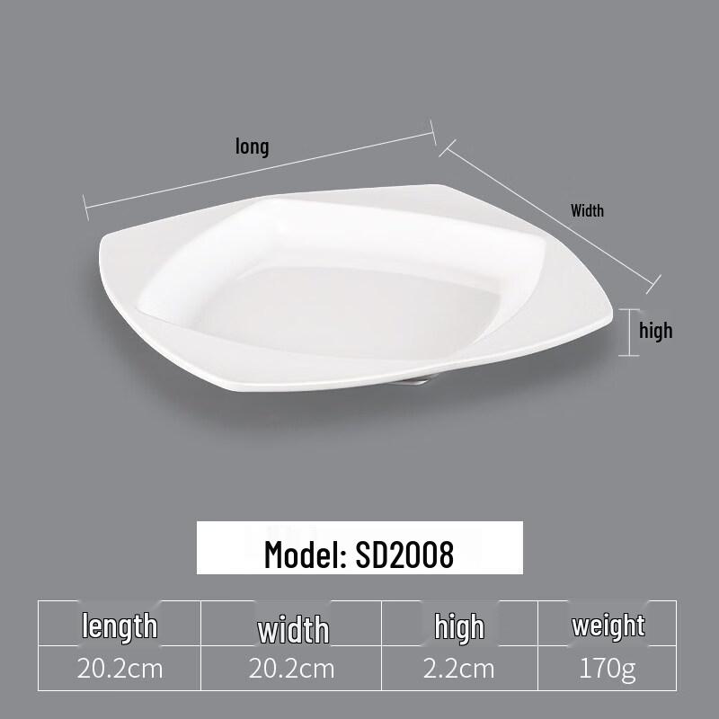 Yipan Melamine Divided Serving Plates, 5-Pack