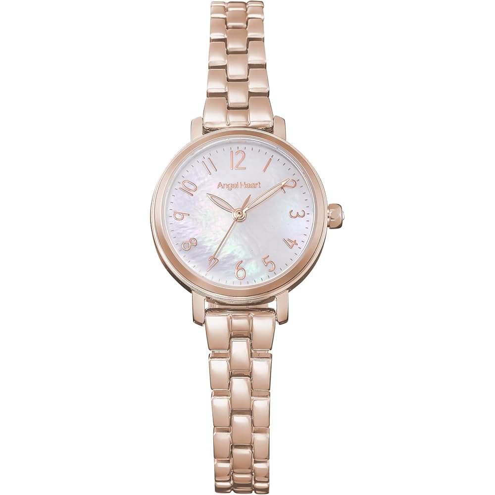Angel Heart Flower Time Solar Watch Women s Sapphire Glass White Pearl Dial Stainless Steel