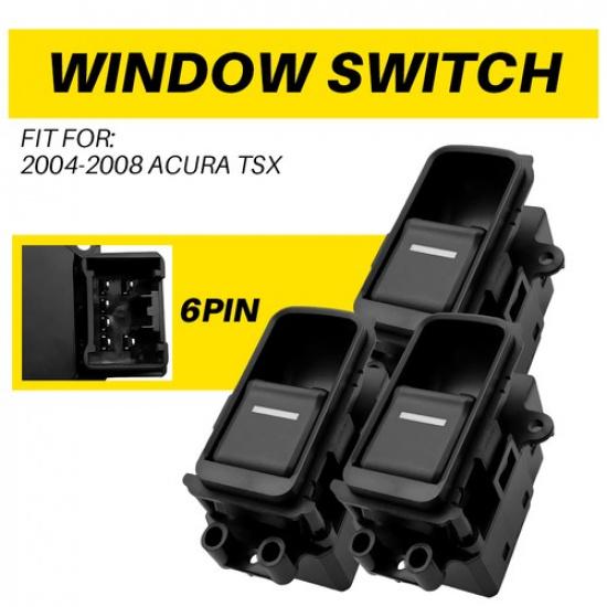

3x 6 Front P Passenger Master Window Control Switch For 2004-2008 Acura TSX