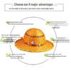 Bamboo Weave Safety Helmet - Large Brim, Breathable Summer Hat for Construction, Factory, Mine, Dock, Railway, and High-Altitude Work