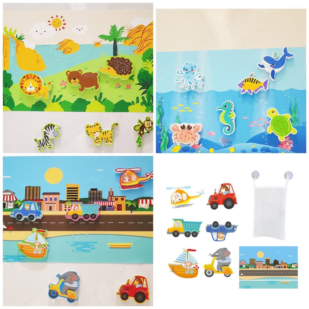 Baby Bath Toys Funny Animal Floating Toy Dinosaur Cognitive Toy EVA Bathing Toys for Kids Children Bathroom Play Game