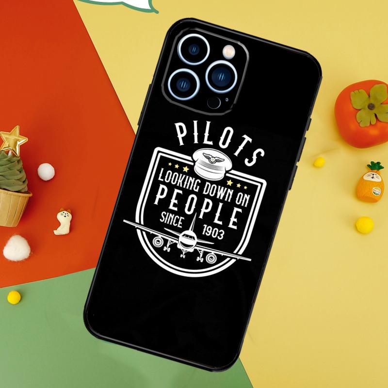 Airplane Pilot Case For iPhone 14 13 12 11 15 16 Pro Max Mini X XR XS Max 8 7 14 15 16 Plus Cover Funda