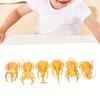 6pcs Simulation Beetle Insect Model Halloween Trick Props NonToxic PVC Insect Toy(Gold )
