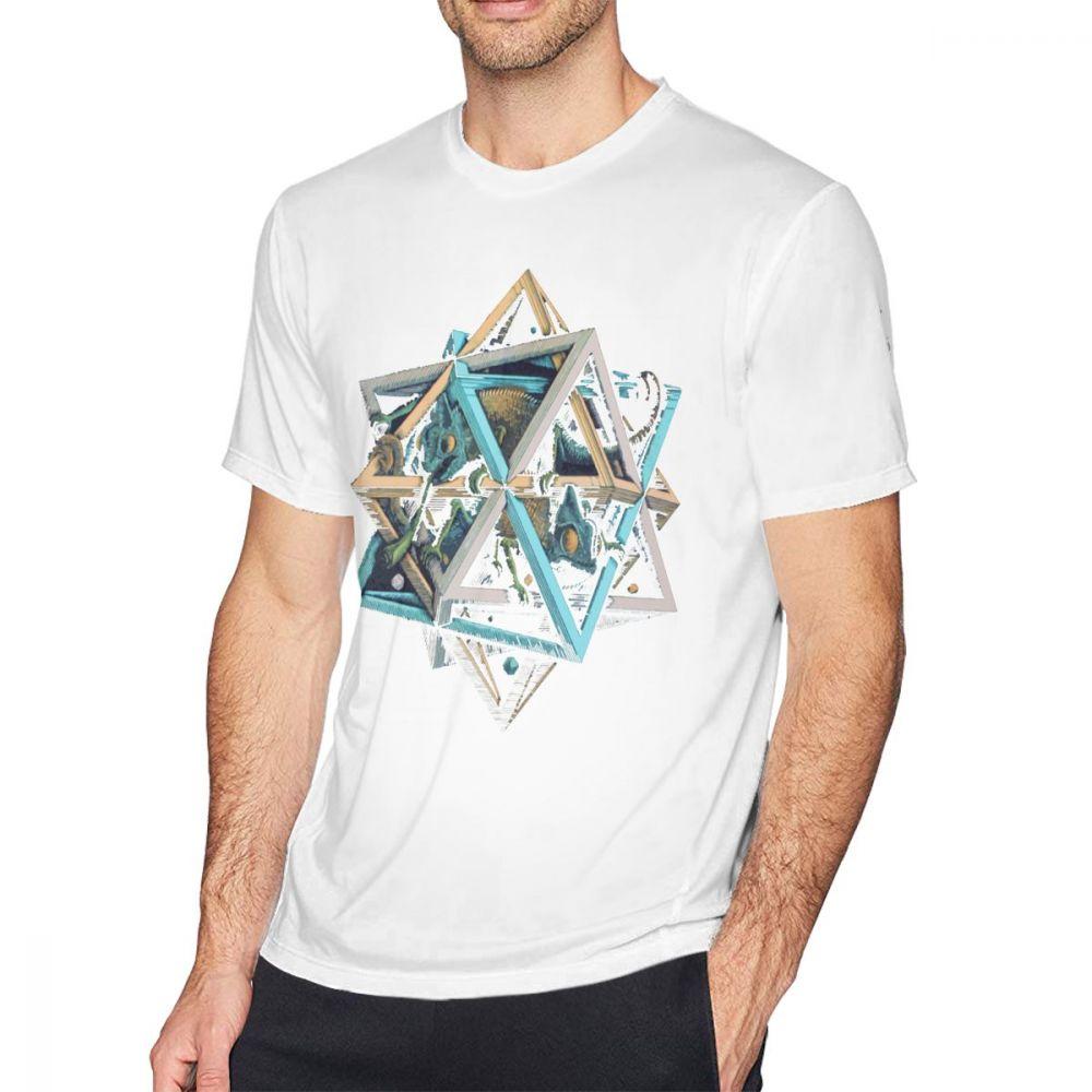 Escher T Shirt Escher Chamaleon T-Shirt Men Tee Shirt Short-Sleeve Streetwear Cotton Printed Cute Tshirt Streetwear