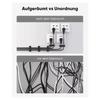 Cord Manager Self-adhesive Cable Organizer Black White Plastic Cable Clamp Cord Winder Desk Home Office