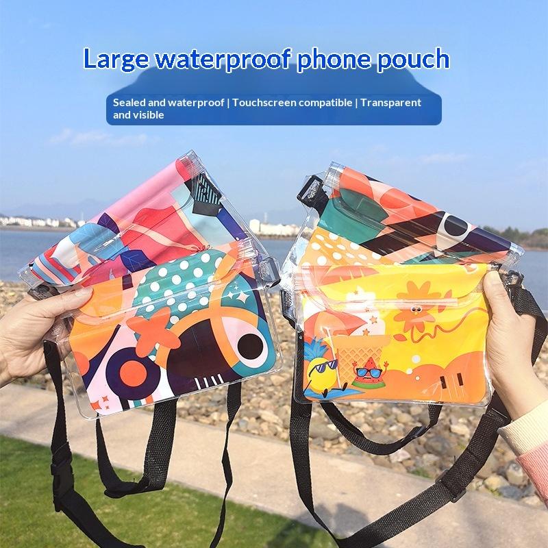 Waterproof Swimming Bag Ski Drift Diving Shoulder Waist Pack Bag Underwater Mobile Phone Bags Case Cover For Beach Boat Sports