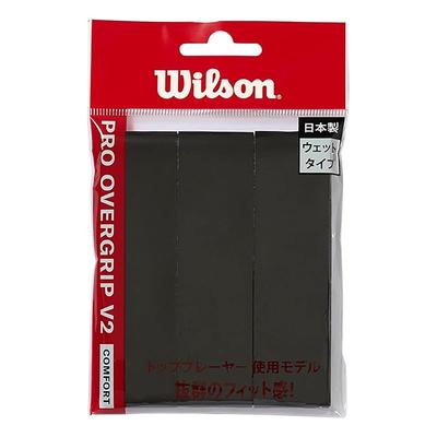 Wilson Tennis & Badminton Grip Tape Pro Overgrip V2.0 (3-pack) Black WR8449802001