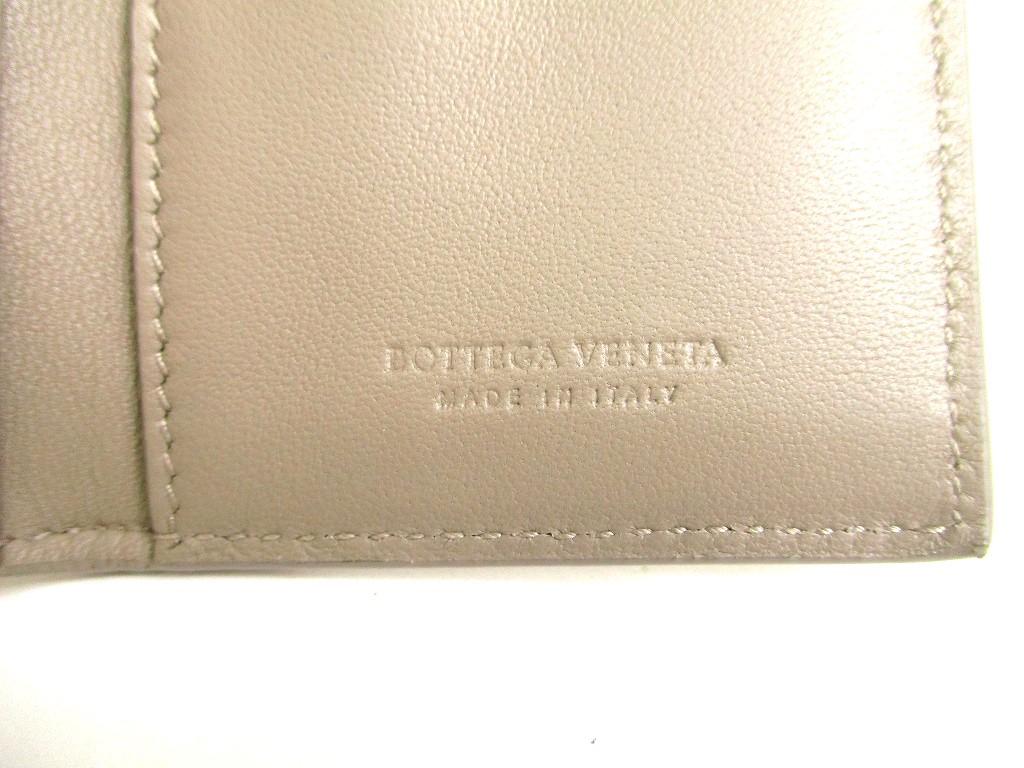 Authentic BOTTEGA VENETA Intrecciato Beige Leather Trifold Wallet Compact Wallet #9696  Refurbished