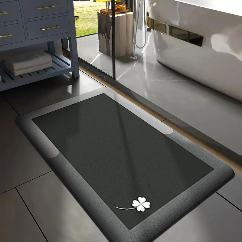 

Фланелевый Утолщенный Впитывающий Коврик для Пола в Ванной с Принтом, Туалетный Нескользящий Коврик для Ног, Квадратный Ковер для Спальни, Придверный Коврик 400MMx600MM