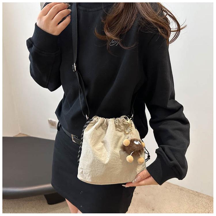 Women's Versatile Large Capacity Crossbody Bag - Japanese & Korean Style with Drawstring