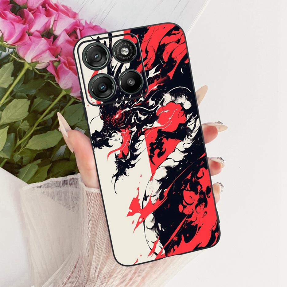 For Motorola Moto G15 Power Case Moto G17 Cute Love Heart Painted Cover Soft Silicone Case For Motorola G17 Power MotoG15 Fundas