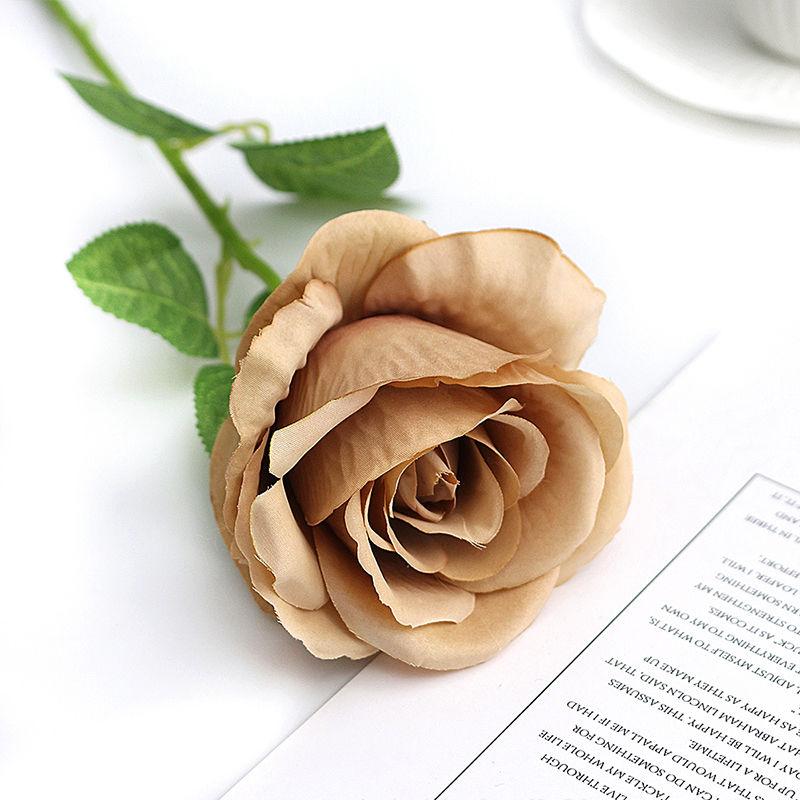 5pcs Rose Artificial Flowers Bouquet Silk Flowers Wedding Marriage Decoration Supplies Fake Flower for Garden Home Decor Outdoor