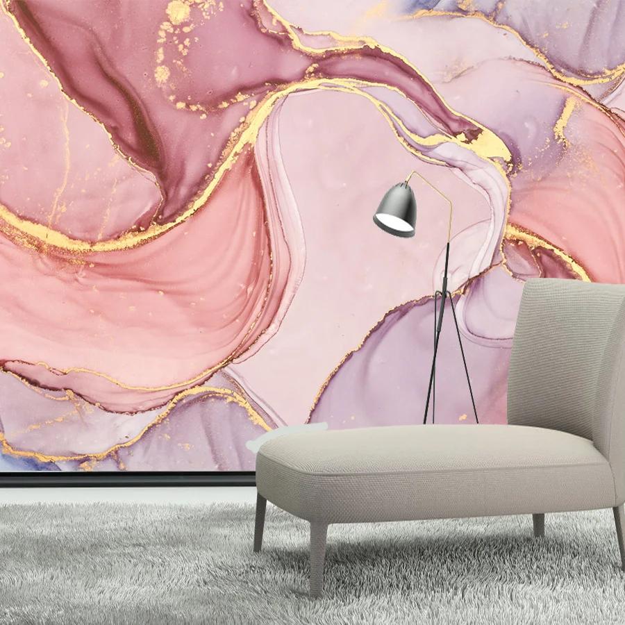 

Pink Marble Wallpapers For Living Room Walls Papers Home Decor Cafe Sofa Background Marble Murals 200 cm(W) x 140 cm(H)