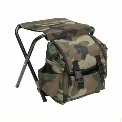 Tabouret Sac à Dos Pliable avec Poche Latérale Compact Pliable