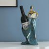 Dancing Girl Figurines Wine Holder Statue Synthetic Resin Wine Bottle Rack Stand for Bar Counter