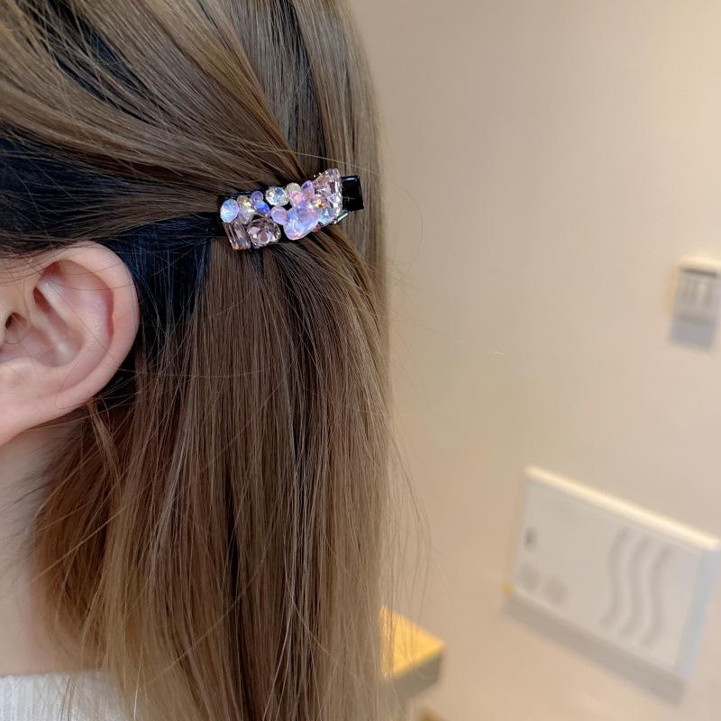 Mini Hairpin, Exquisite and Cute Rabbit, Multi-Color Sparkling Rhinestone Side Hairpin, Girlie Heart, Ins-Style Hairpin