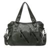 Retro Women's PU Leather Handbag Large Capacity Shoulder Bags Multi Zip Pocket Handbag for Daily Commute Work Shopping and Weekend Outings