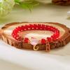 Chinese Style 2025 Snake Year Beads Bracelet For Women And Men Lucky Red Handwoven Rope Bracelet New Year Party Jewelry Gifts