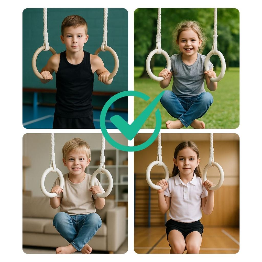 Gymnastic Hoops Champion White