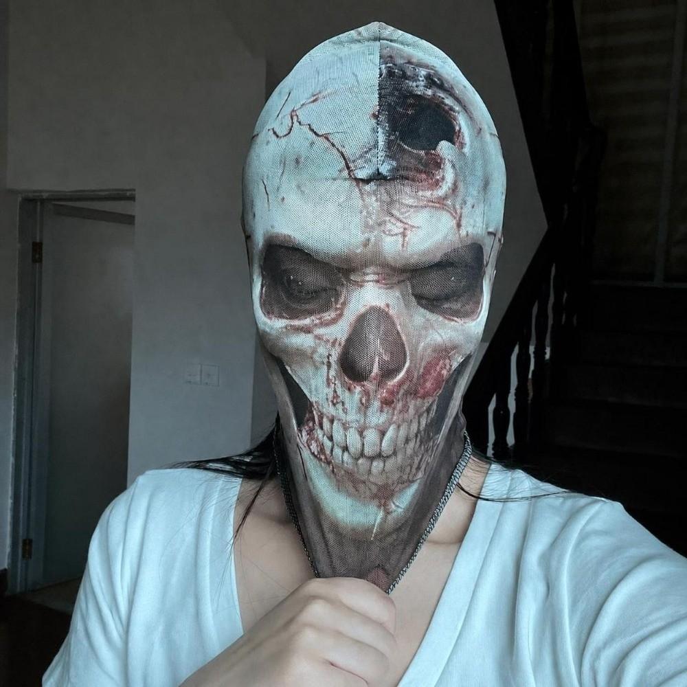 Mesh Visualized Full Face Mask for Halloween Breathable Zombie Mask Halloween Masks  Cosplay Events