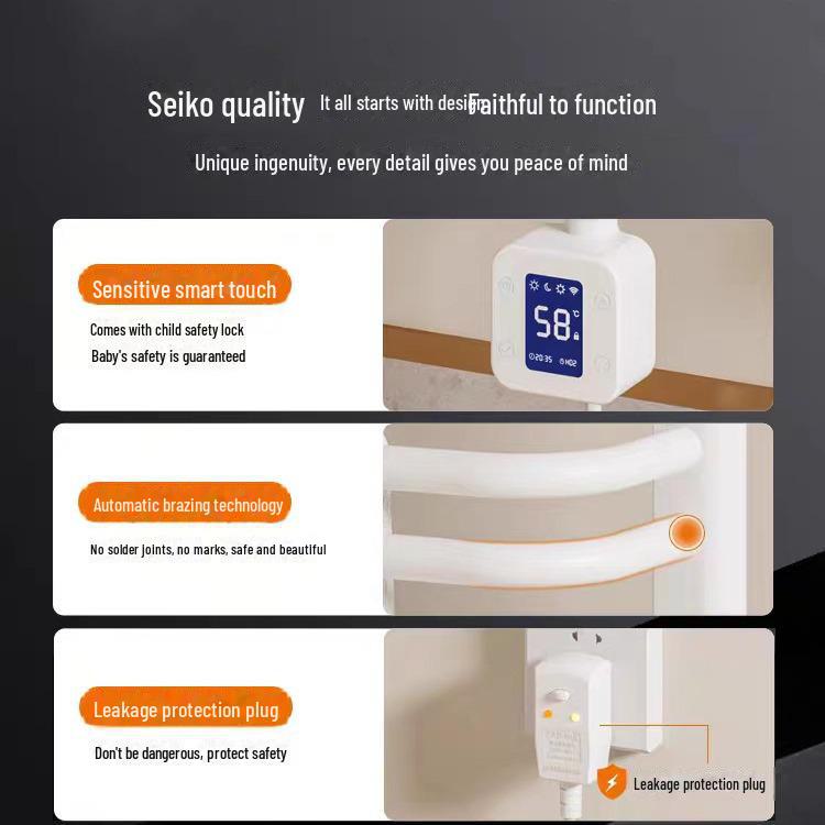 Smart Heated Towel Rack for Bathroom - Electric Drying and Storage Solution