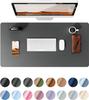 YSAGi PU Leather Desk Large Mouse for Office and Home Use 80 X 40 Mat, Pad, Waterproof, Oil-Resistant, Non-Slip, (Dark Gray, Cm)
