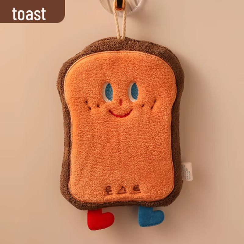 Cute Toast Hanging Hand Towel
