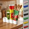 3D Printing Sauce Tube Storage Holder Wave Shaped Ketchup Tube Fixing Shelves  Refrigerator Storage