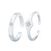 Light Luxury Niche Octagram Matte Brushed Ring Women's Personality Plain Ring Open Ring