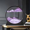 7/12inch Moving Sand Art Picture Round Glass 3D Deep Sea Sandscape In Motion Display Flowing Sand Frame Relaxing Desktop Decor