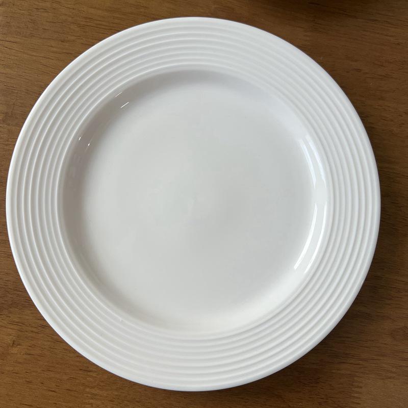 Pure White Ceramic Hotel Pasta Plates - Elegant Last Batch Collection