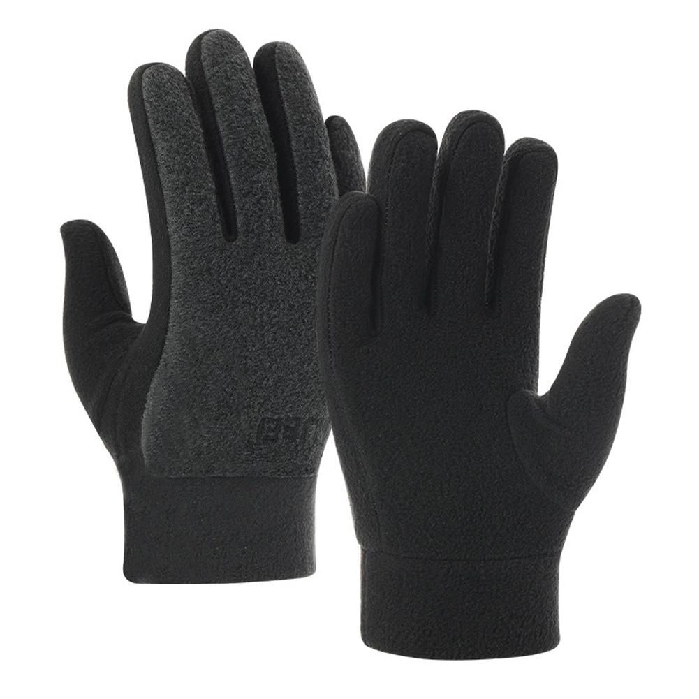 Thicken Fleece Gloves For Men Women Winter Warm Thermal Full Finger Glove Outdoor Running Skiing Cycling Gloves