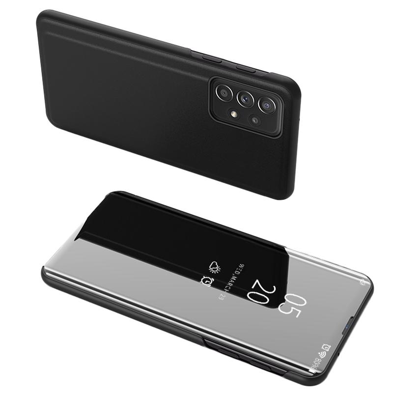 Étui portefeuille à clapet pour Samsung Galaxy A73 Clear View Case - noir
