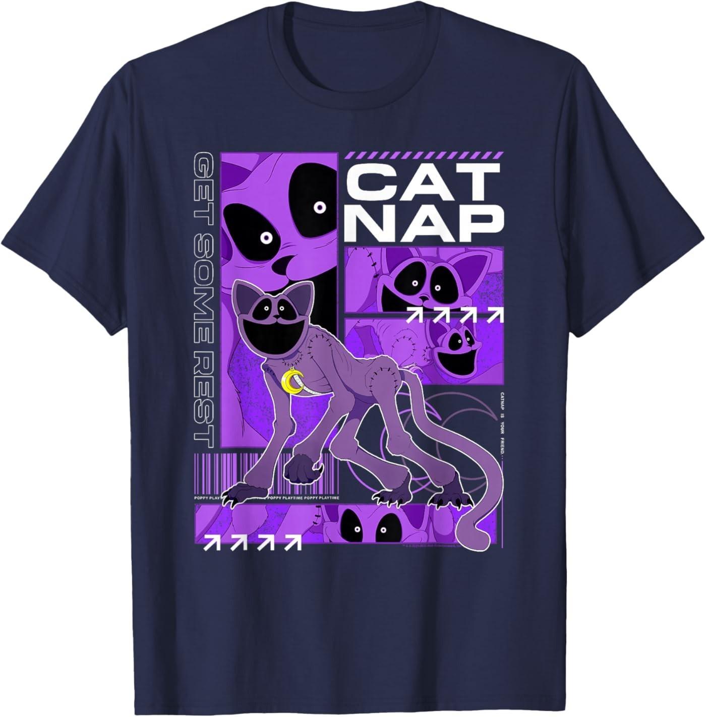 Cat Nap Get Some Rest Multiple Pose T-Shirt S