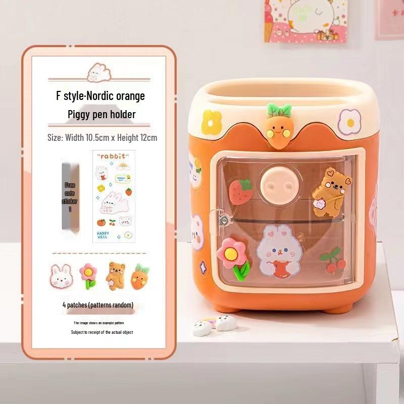 Multifunctional Cute Cartoon Pen Holder for Kids - Desktop Storage Box