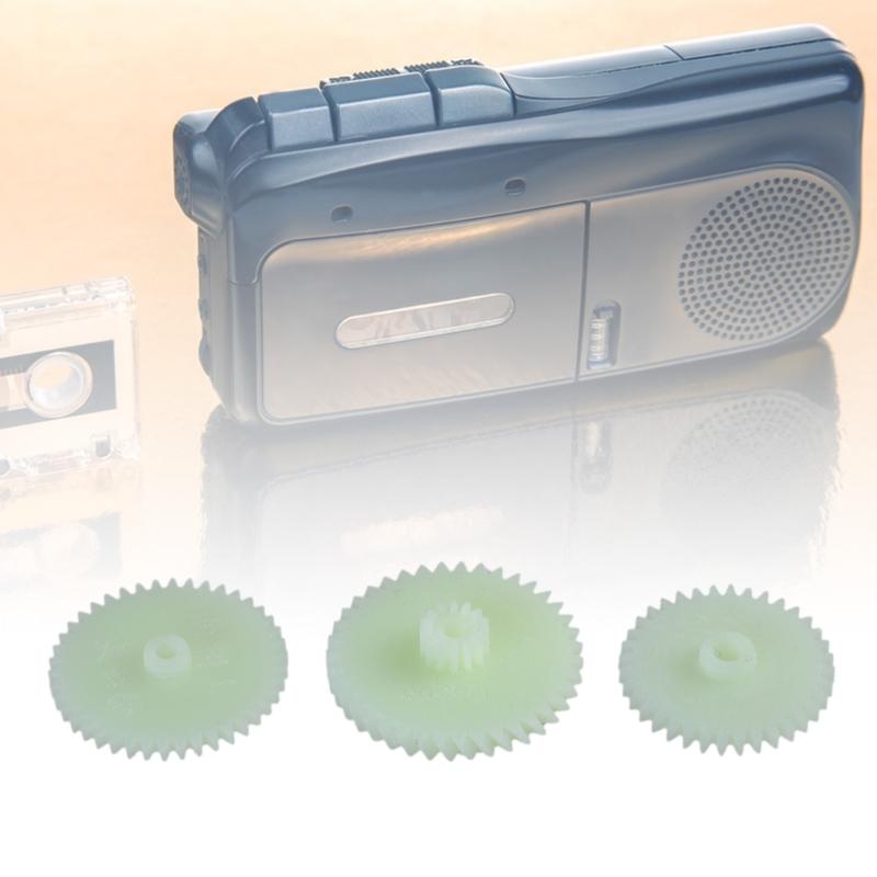 Set med 3 st Rörelseväxlar för D8268 D8269 D8437 D8543 D7160 Kassettbandspelare Reparationstillbehör