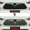For Toyota Highlander 2020-2022 Chrome Stainless Front Bumper Grille Decal Trim