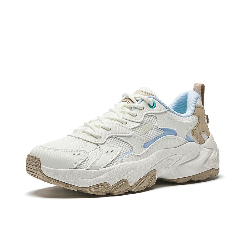 Anta Star Sea 2.0 Fashion Versatile Shock Absorbing Non-Slip Breathable Low-Top Dad Shoes Women Sneakers Ivory-White Light-Pink Blue 922538839-2