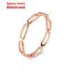 Women's 18K Rose Gold Titanium Steel Tricolor Cutout Ring