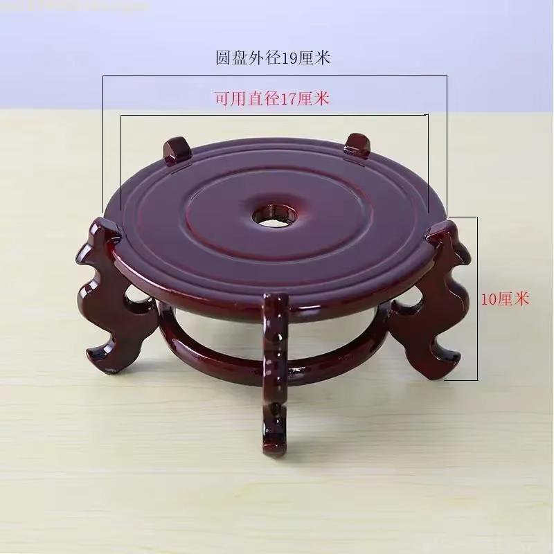 1pc Elegant Wooden Plant Stand with Ornate Base - Versatile Indoor/Outdoor Decorative Vase Holder, Ideal for Home and Garden Dis