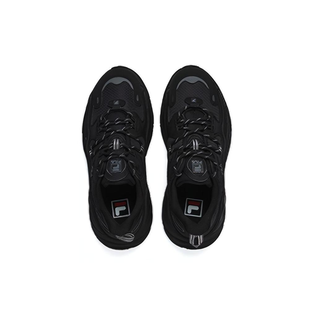 Fila Wave Series Mesh Fabric Synthetic Leather Trendy Sports Low-Top Lifestyle Shoes Women Sneaker Black F12W226112FBK